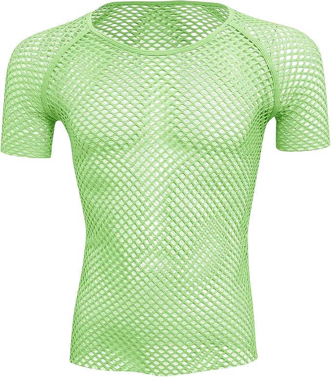 6 ABAFIP Mens Grid Mesh Fishnet