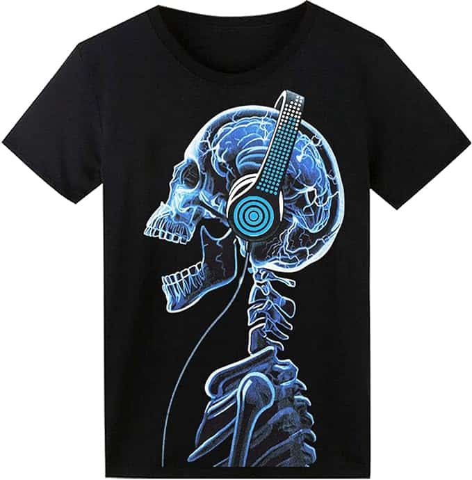 7 LED T Shirt Sound Activated Glow Shirts